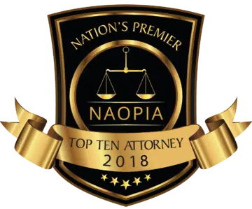 NAOPIA Top Ten Attorney 2018 Badge