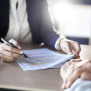 Utah accident injury attorney consulting with a client