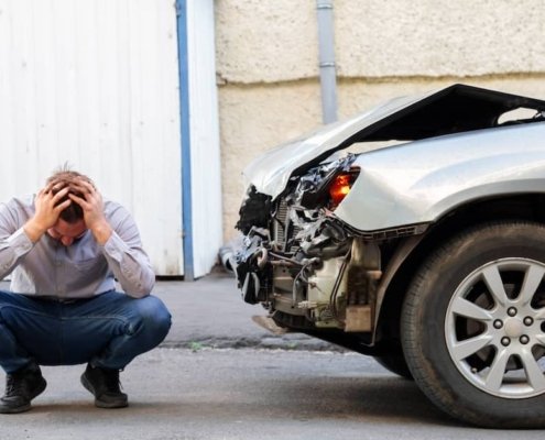 Utah accident injury attorney consulting with injured client