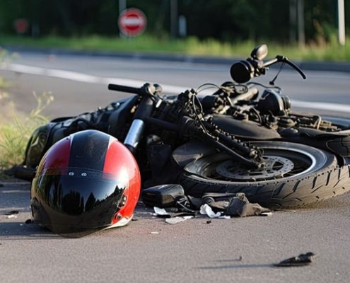 Utah motorcycle accident lawyer discussing case with injured rider