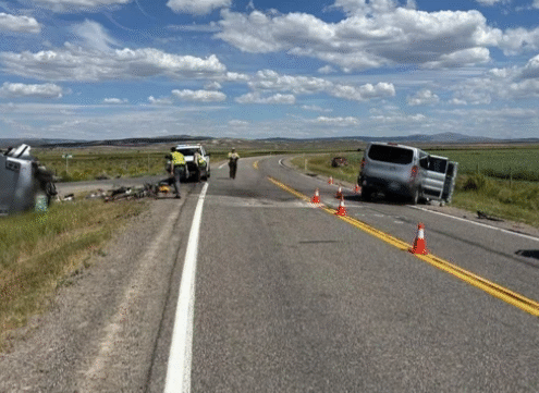 8 Injured in Rich County Crash Involving Motorhome and Van