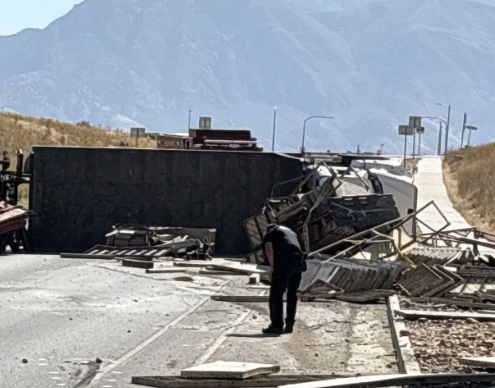 Truck Driver Dies After Crane Boom Hits Lehi Train Overpass